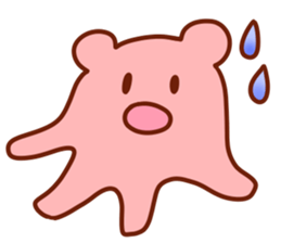 The boy with his friends in the sea. sticker #9983854