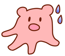 The boy with his friends in the sea. sticker #9983854