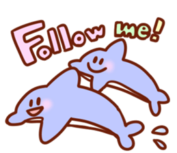 The boy with his friends in the sea. sticker #9983860