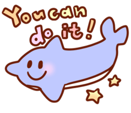 The boy with his friends in the sea. sticker #9983861