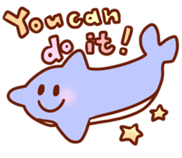 The boy with his friends in the sea. sticker #9983861