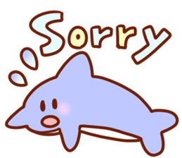 The boy with his friends in the sea. sticker #9983863