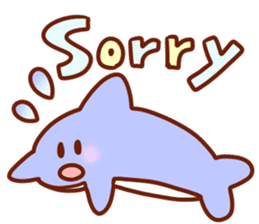 The boy with his friends in the sea. sticker #9983863