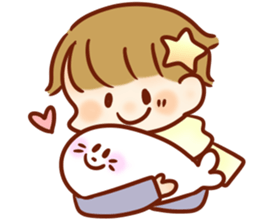 The boy with his friends in the sea. sticker #9983871