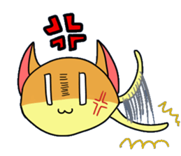 Japanese sponge cake cat SUZU. sticker #9986676