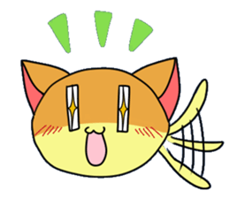 Japanese sponge cake cat SUZU. sticker #9986683