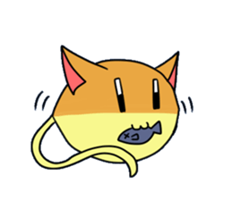 Japanese sponge cake cat SUZU. sticker #9986685