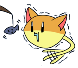 Japanese sponge cake cat SUZU. sticker #9986693