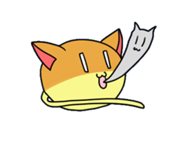 Japanese sponge cake cat SUZU. sticker #9986700