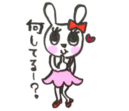 girly cute rabbit sticker #9987144