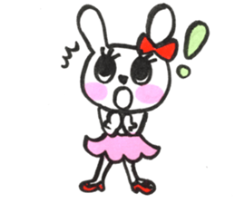 girly cute rabbit sticker #9987146