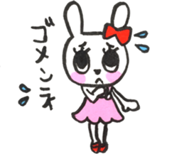 girly cute rabbit sticker #9987148