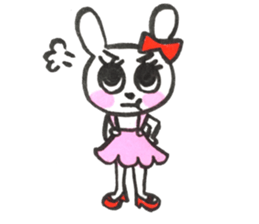 girly cute rabbit sticker #9987149