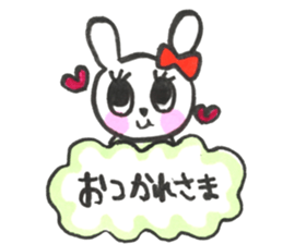 girly cute rabbit sticker #9987150
