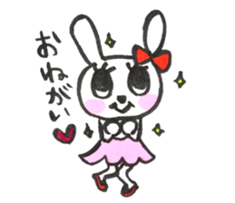 girly cute rabbit sticker #9987152