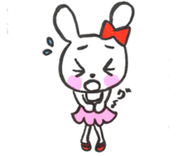 girly cute rabbit sticker #9987156