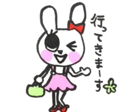 girly cute rabbit sticker #9987159
