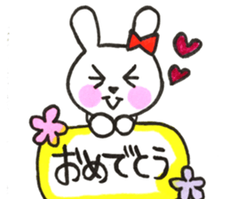 girly cute rabbit sticker #9987166