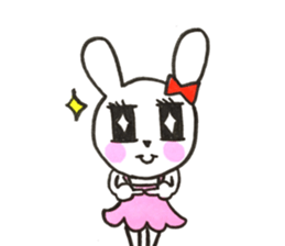 girly cute rabbit sticker #9987170