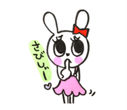girly cute rabbit sticker #9987174