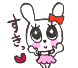 girly cute rabbit sticker #9987175