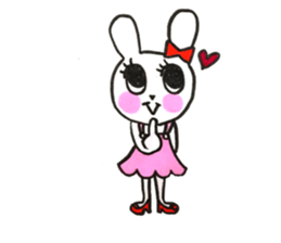 girly cute rabbit sticker #9987183