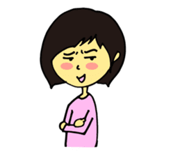 Cheerful husband with angry wife sticker #9988738