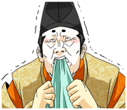 Heian aristocracy's play a joke 1 sticker #9989353