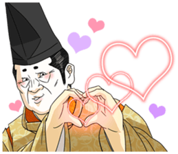 Heian aristocracy's play a joke 1 sticker #9989366