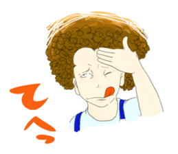 Afro-boy sticker #9989747