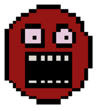 8bit strange face sticker #9991264