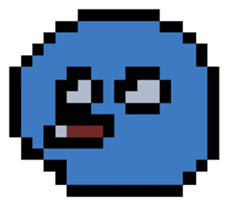 8bit strange face sticker #9991266