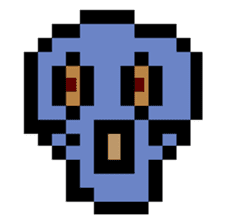 8bit strange face sticker #9991267