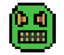 8bit strange face sticker #9991268