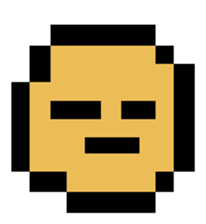 8bit strange face sticker #9991270