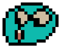 8bit strange face sticker #9991272