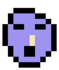 8bit strange face sticker #9991274