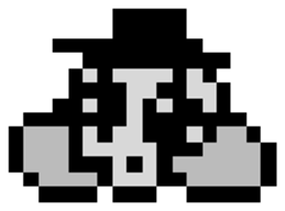 8bit strange face sticker #9991275