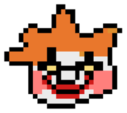 8bit strange face sticker #9991276