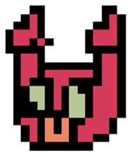 8bit strange face sticker #9991277