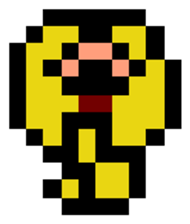 8bit strange face sticker #9991278