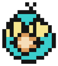 8bit strange face sticker #9991279