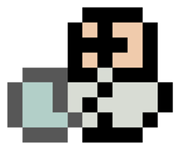 8bit strange face sticker #9991282