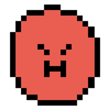 8bit strange face sticker #9991284