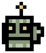 8bit strange face sticker #9991286