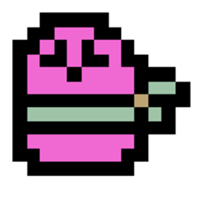 8bit strange face sticker #9991287