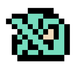 8bit strange face sticker #9991289