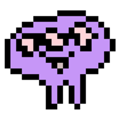 8bit strange face sticker #9991291