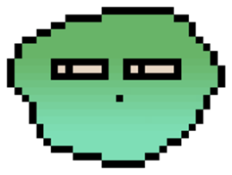 8bit strange face sticker #9991293