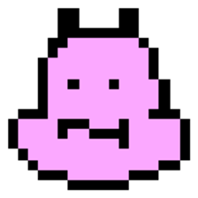 8bit strange face sticker #9991294